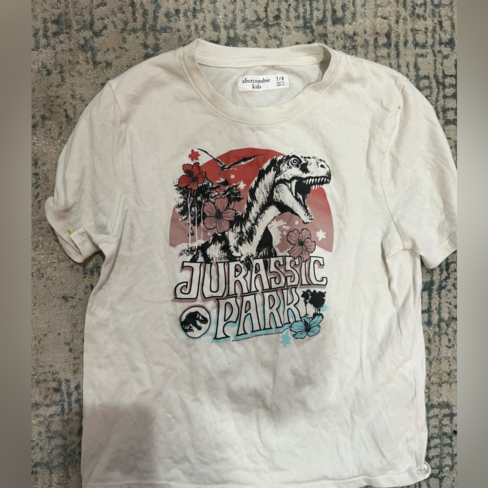 Abercrombie & Fitch Kids Jurassic Park T-Shirt - Cream